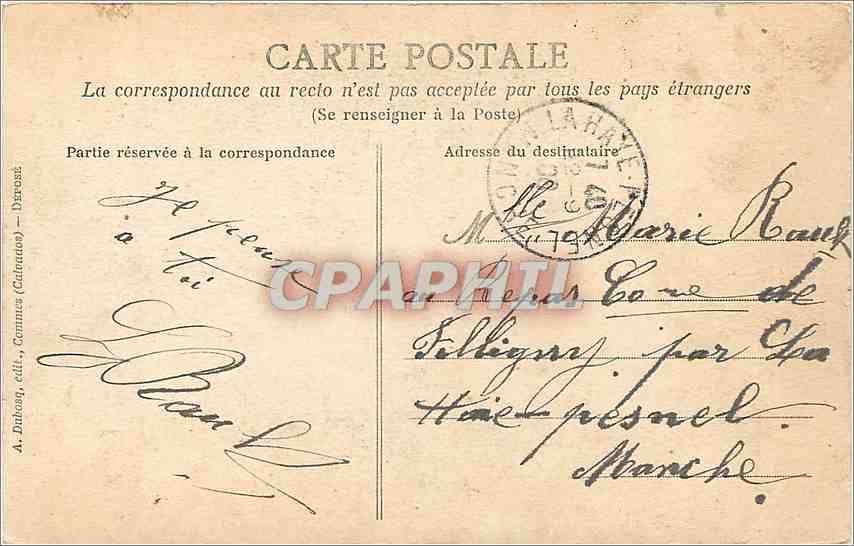 CPA Scenes de la Vie Normande - Toilet de la Mariee — Rückseite