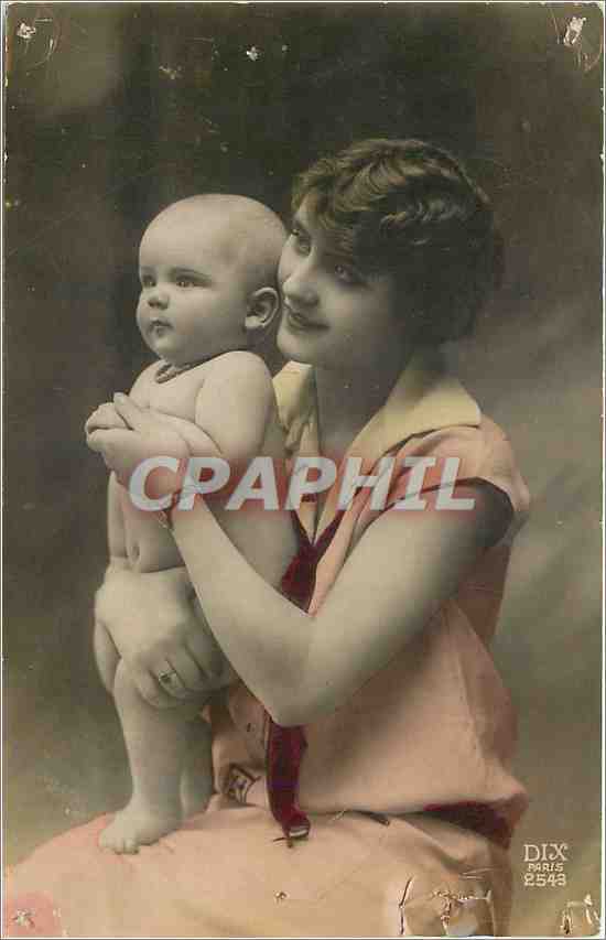 CPA Femme Enfant