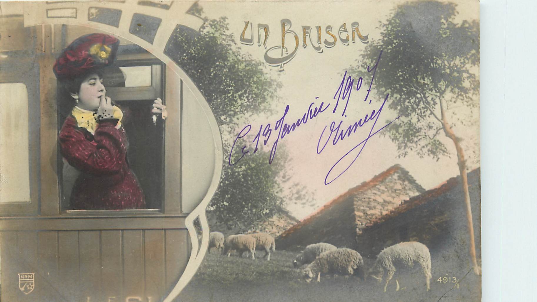 Femme au bord d'une fenêtre — Un Bruser — NPM, n° 4913