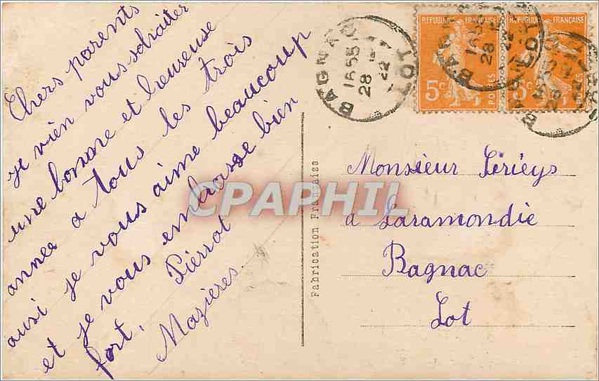 CPA Bonne Annee — Rückseite