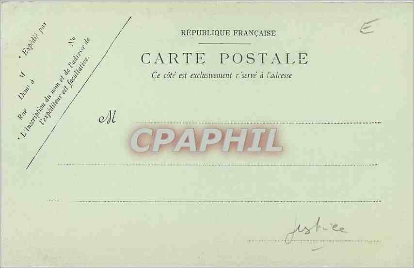 CPA Angouleme - Le Palais de Justice — Rückseite