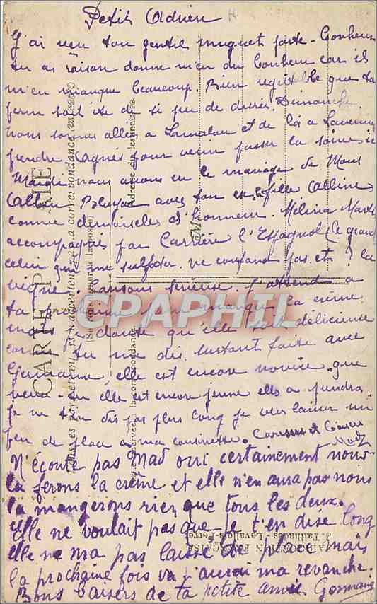 CPA Ils ne cranent pas les sales broches Quand avec mon 75 je les amoche Enfant Militaria Canon — Rückseite