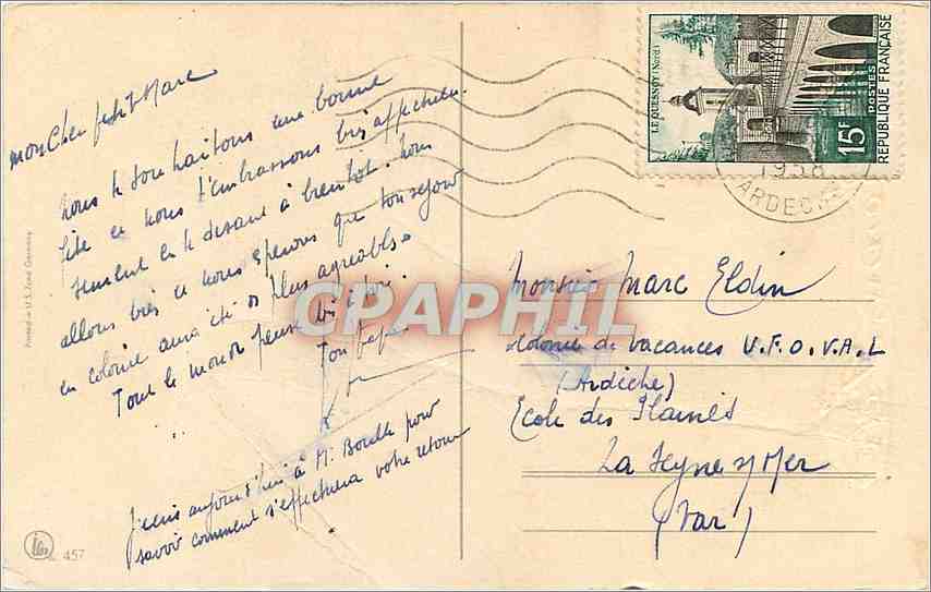 CPA Bonne Fete Fleurs — Back
