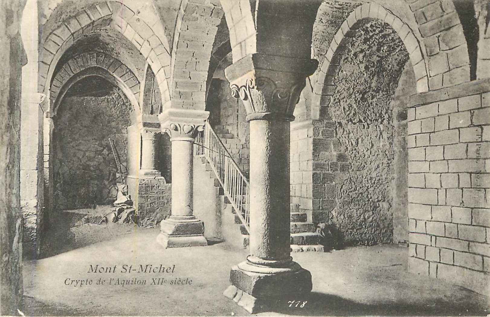 Crypte de l'Aquilon — Mont Saint-Michel — XIIe siècle — n° 778