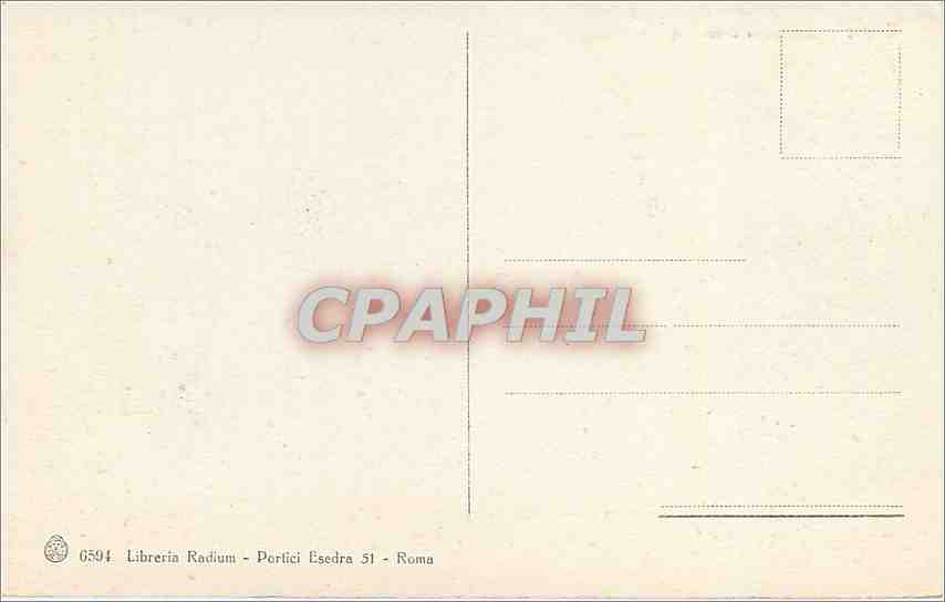 CPA Roma - Palatino - Belvedere — Back