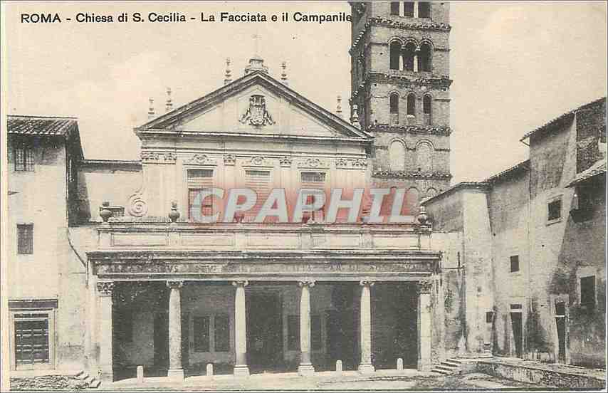 CPA Roma - Chiesa di S. Cecilia - La Facciata e il Campanile