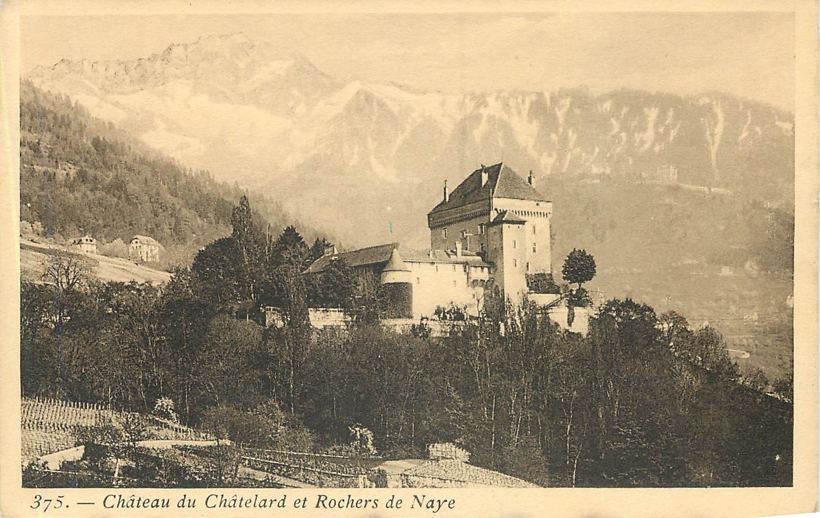 CPA Chateau du Chatelard et Rochers de Naye