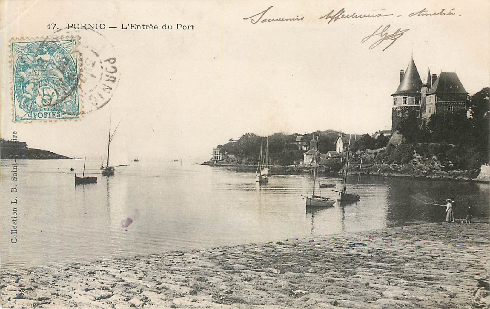 CPA Pornic - L'entree du Port