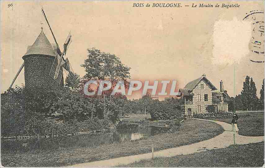 CPA Bois de Boulogne - Le Moulin de Bagatelle