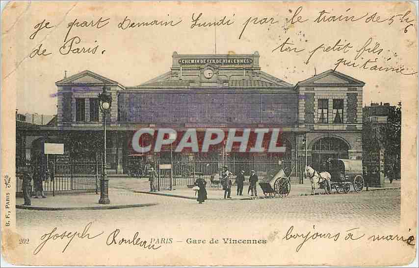 CPA Paris Gare de Vincennes