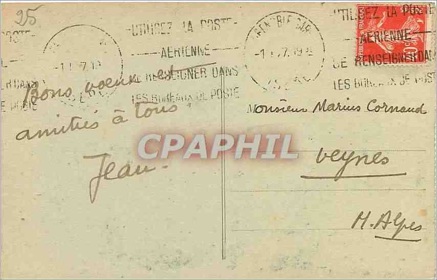 CPA Dauphine - Ligne de la Mure — Rückseite