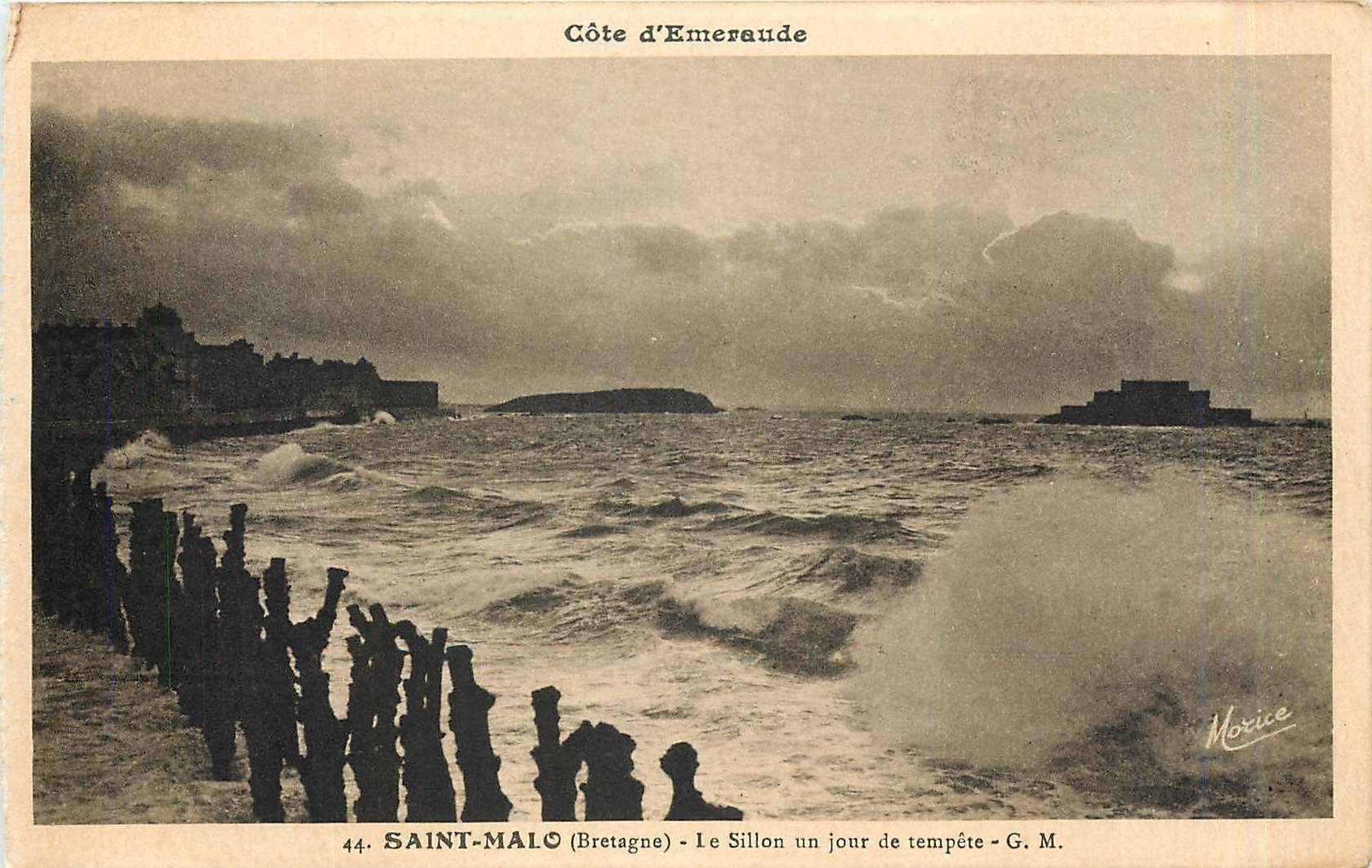 Saint-Malo (Bretagne) - Le Sillon un jour de tempête - G. M. - Morice