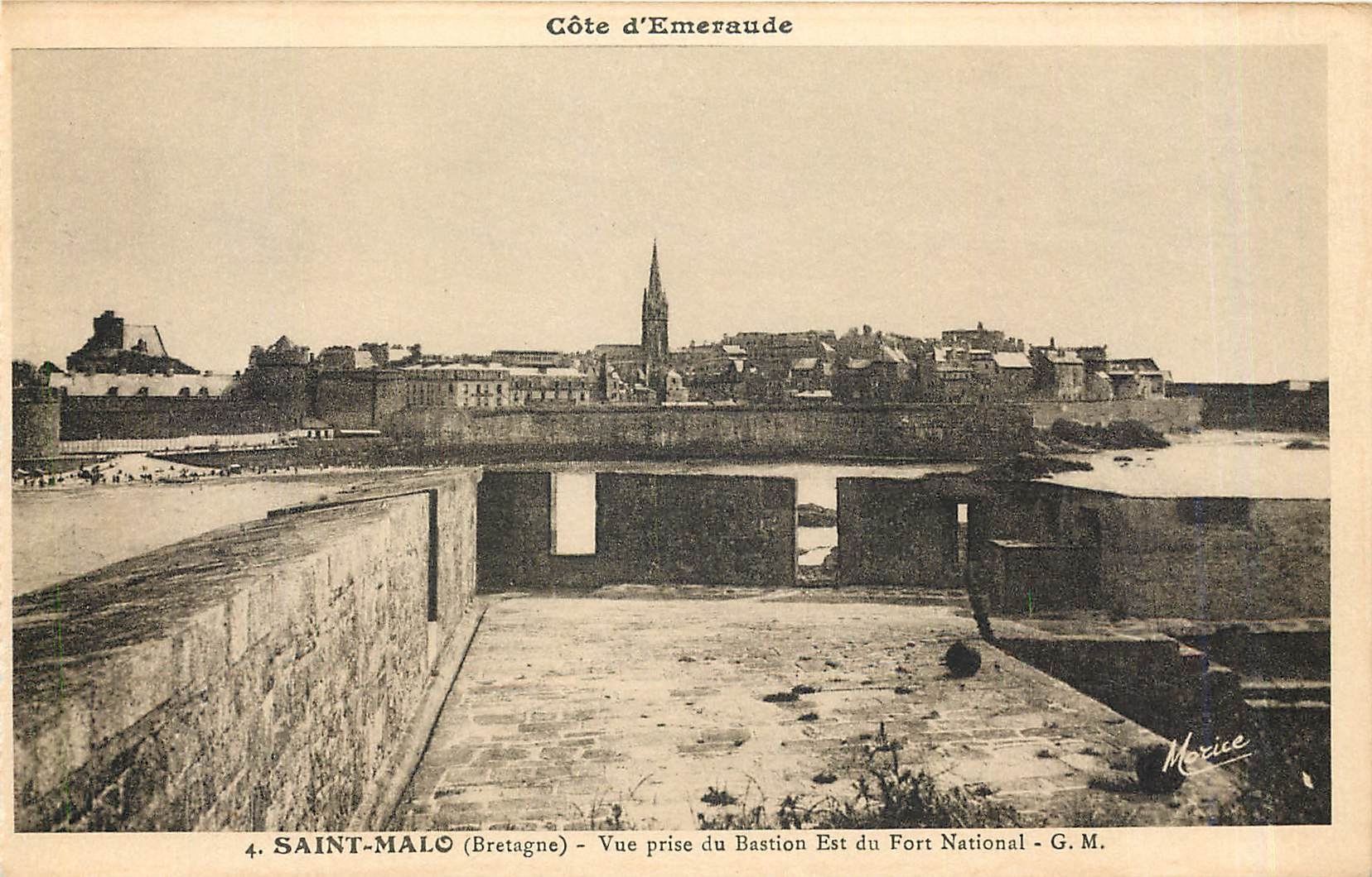 Saint-Malo (Bretagne) — Vue prise du Bastion Est du Fort National — G.M. Morice