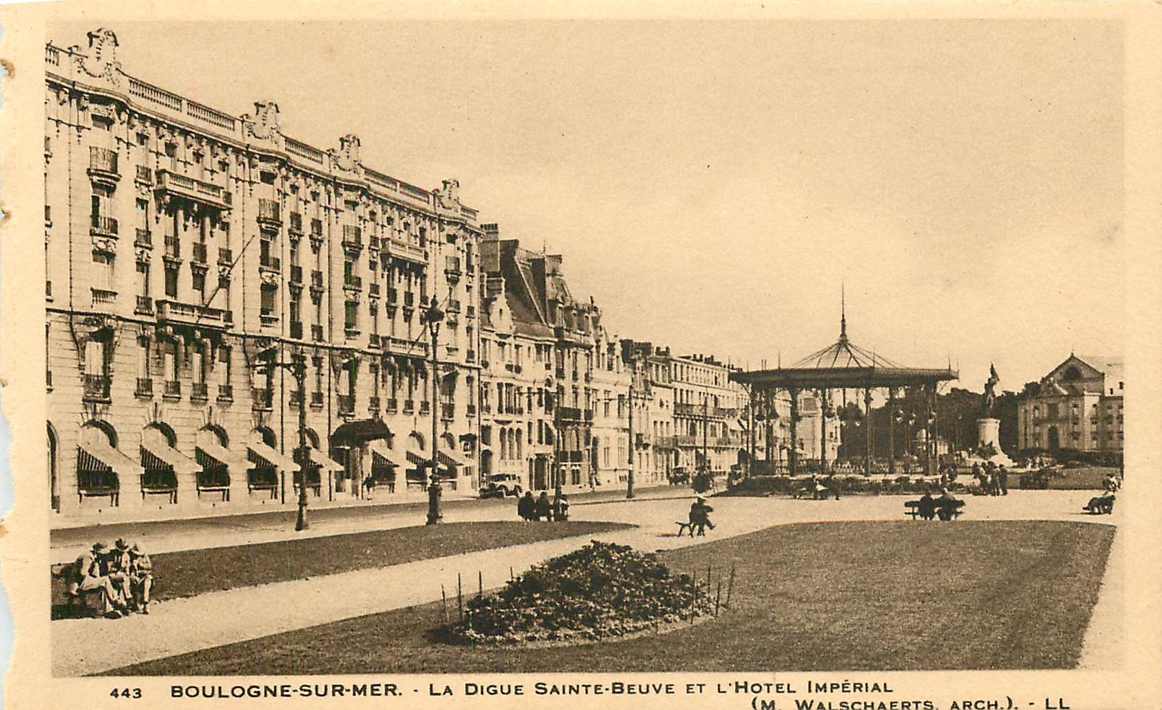 Boulogne-sur-Mer - Sainte-Beuve Breakwater and the Imperial Hotel - M. Walschaerts, Arch. - LL
