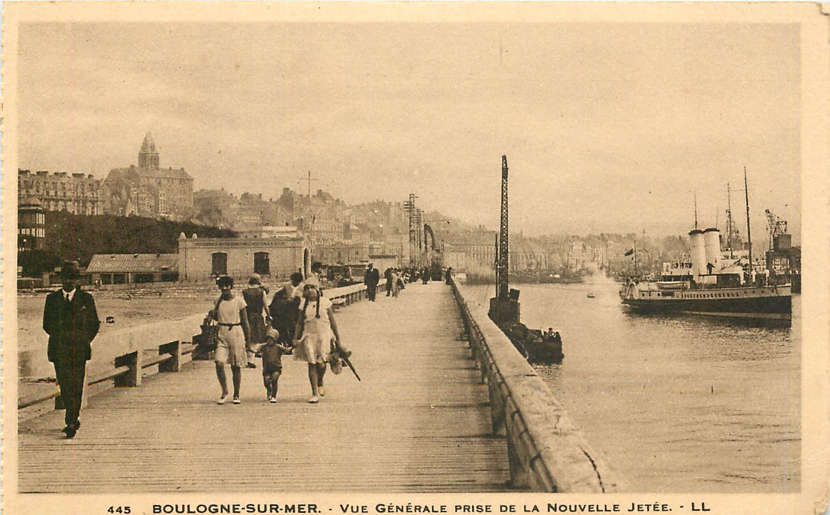 Boulogne-sur-Mer — Vue Générale prise de la Nouvelle Jetée — LL, n° 445