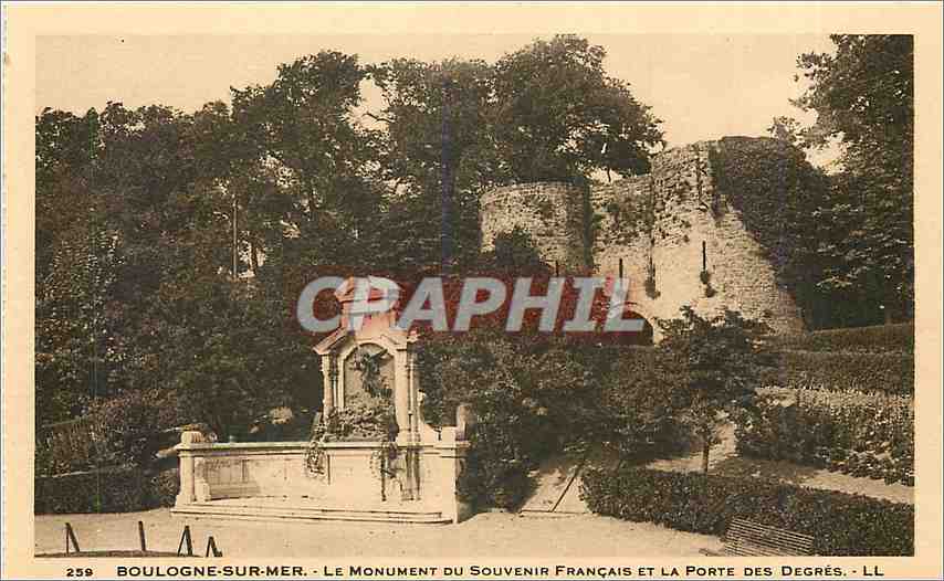 Boulogne-sur-Mer — Le Monument du Souvenir Français et la Porte des Degrés — LL, n° 259