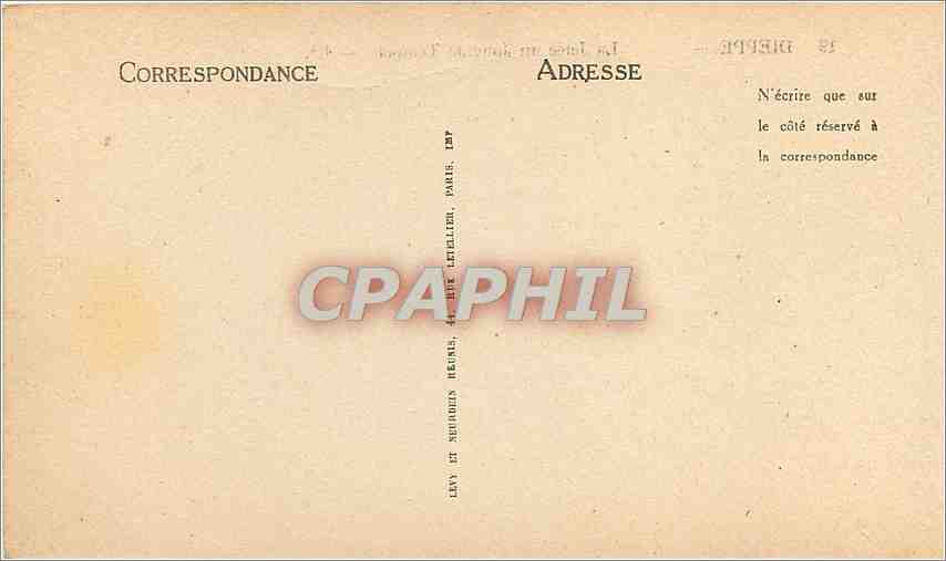 CPA Dieppe - La Jetee un Jour de Tempete Phare — Rückseite