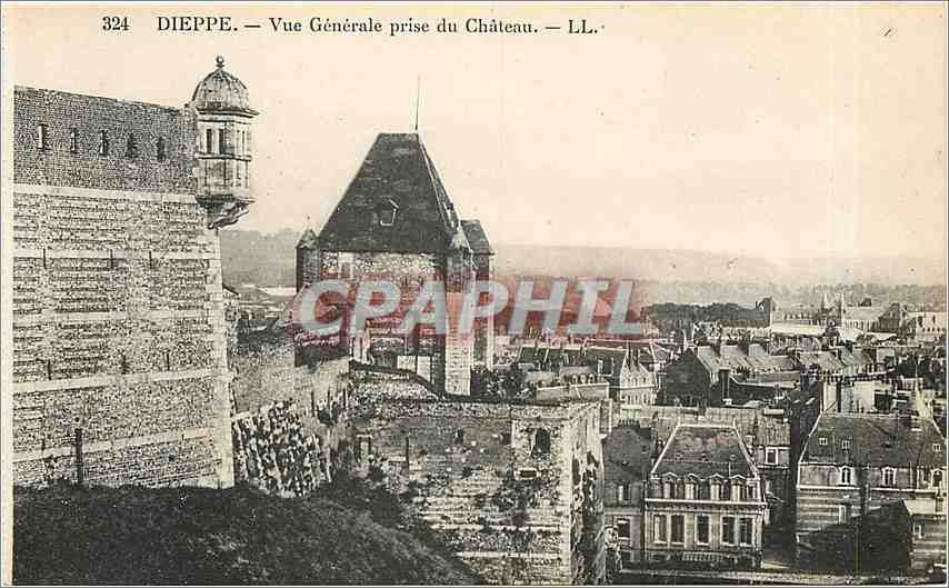 CPA Dieppe - Vue generale prise du Chateau