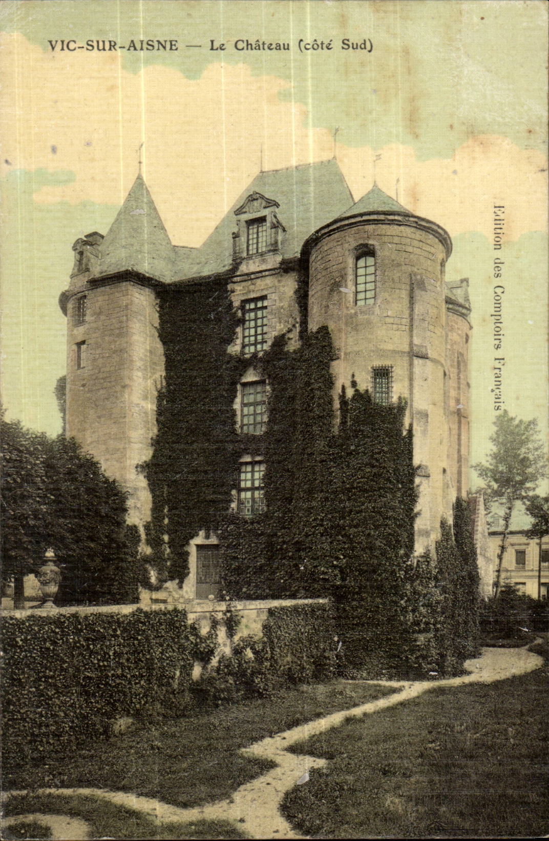 Vic- sur-Aisne - le Chateau - cote sud - CPA 