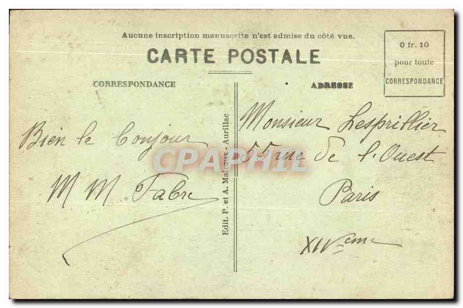 Espalion - L'ancien palais de justice - CPA  — Rückseite