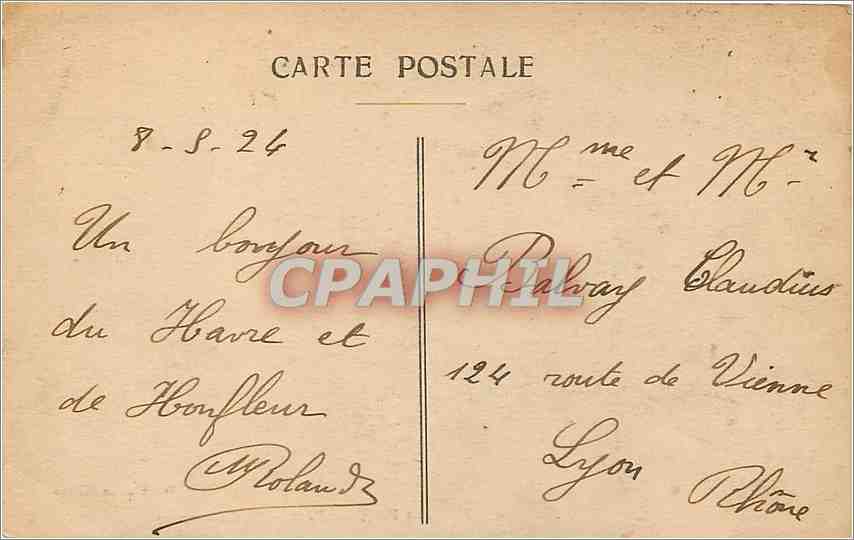 CPA Le Havre Bassin du Commerce Bateaux — Rückseite