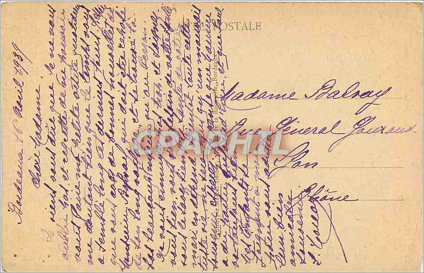 CPA Bordeaux Cathedrale Cote Nord Place Pierre Laffitte — Verso