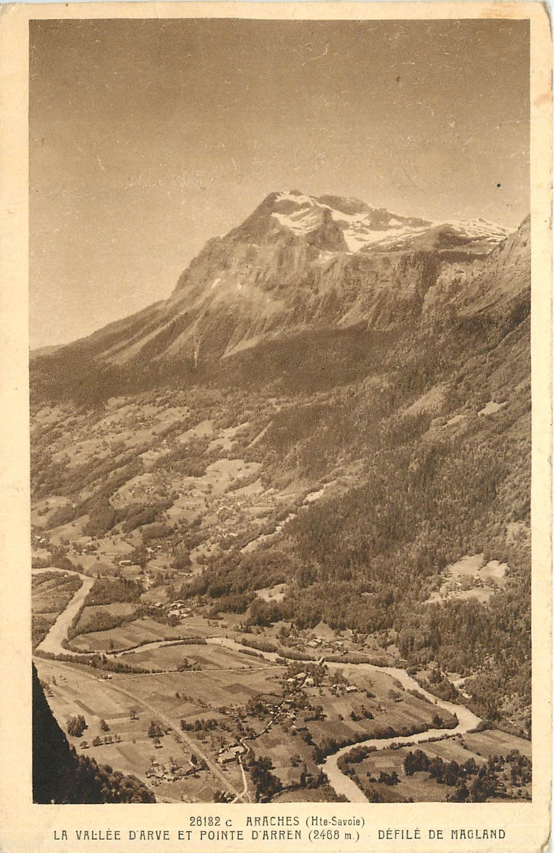 La Vallée d'Arve et Pointe d'Arren (2468 m) — Défilé de Magland — Araches (Haute-Savoie) — Édition Braun