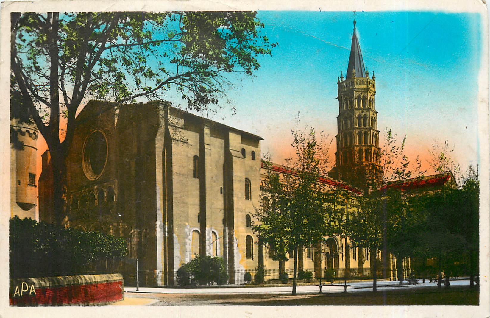 CPA Toulouse Basilique et Place Saint Sernin Cote Sud 