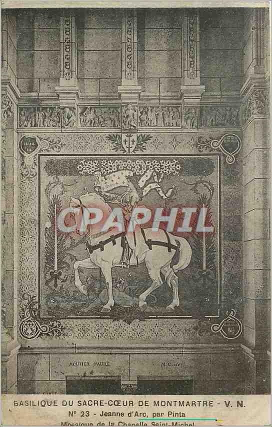 CPA Basilique du Sacre Coeur de Montmartre Jeanne d'Arc par Pinta 