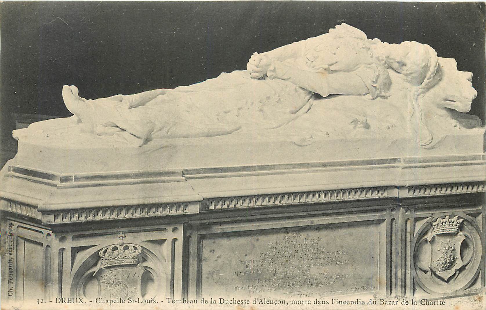Dreux - Chapelle Saint-Louis - Tombeau de la Duchesse d'Alençon, morte dans l'incendie du Bazar de la Charité