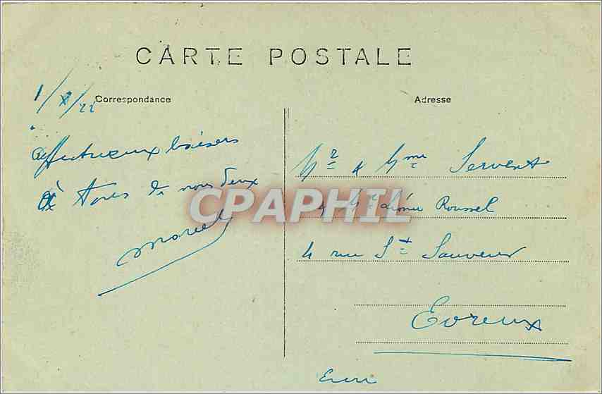 CPA Soissons La Place du Cloitre et le Chapelle du College Militaria — Rückseite
