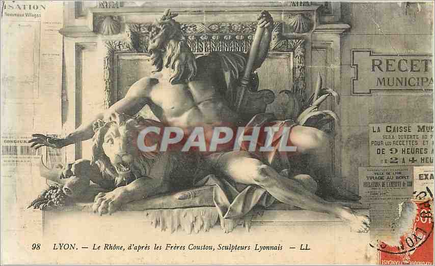 CPA Lyon Le Rhone d'Apres les Freres Coustou Sculpteurs Lyonnais Lion