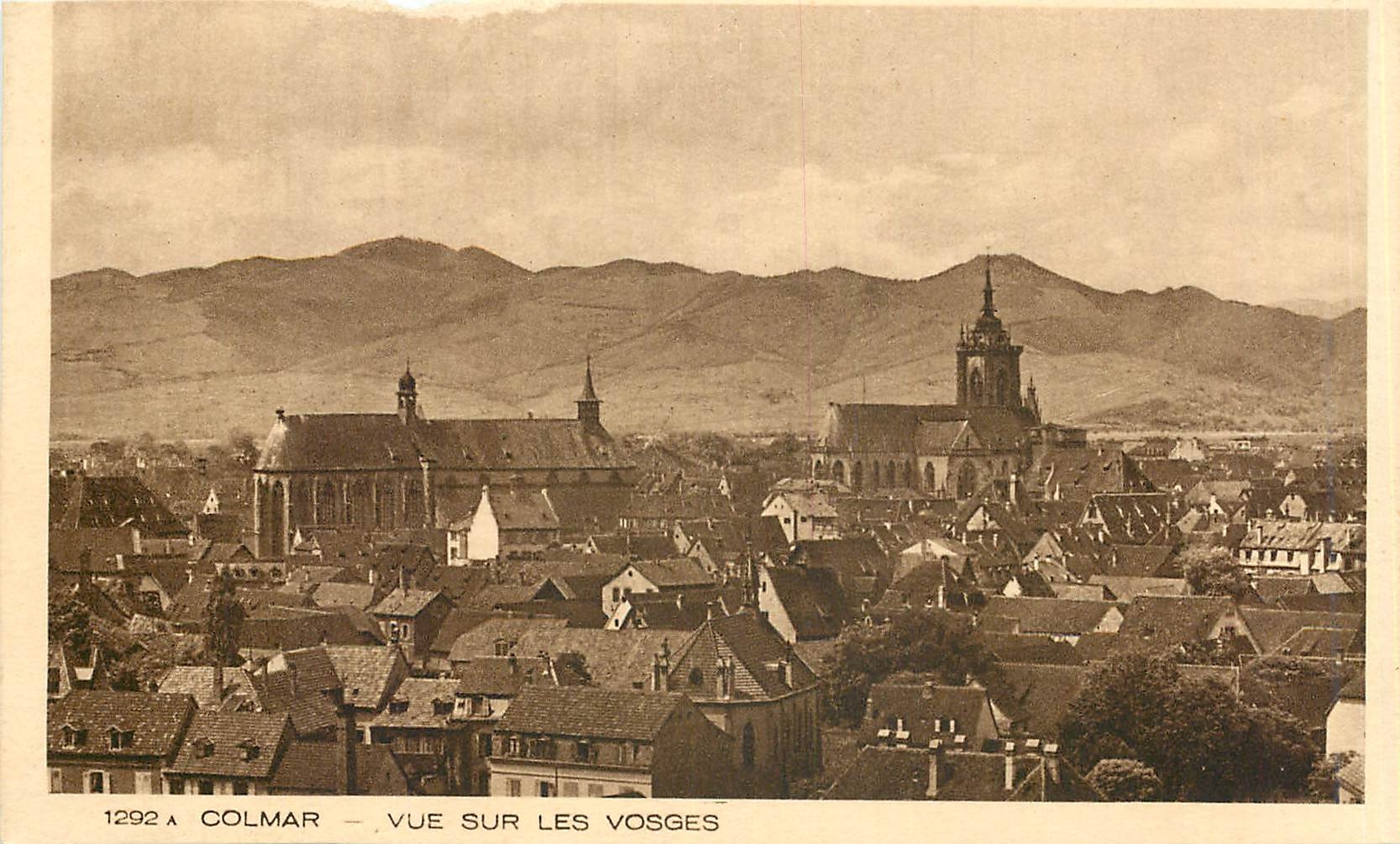 CPA Colmar Vue sur les Vosges 