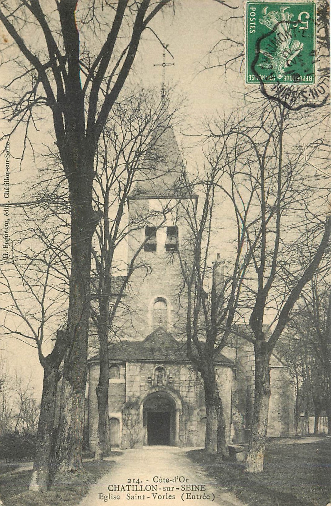 CPA Cote d'Or Chatillon sur Seine Eglise Saint Vorles Entree 