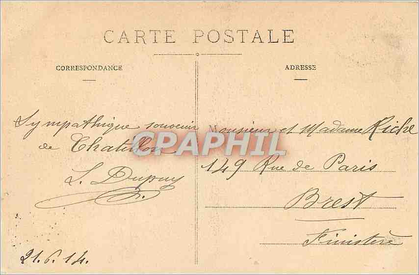 CPA Cote d'Or Chatillon sur Seine Eglise Saint Vorles Entree  — Rückseite