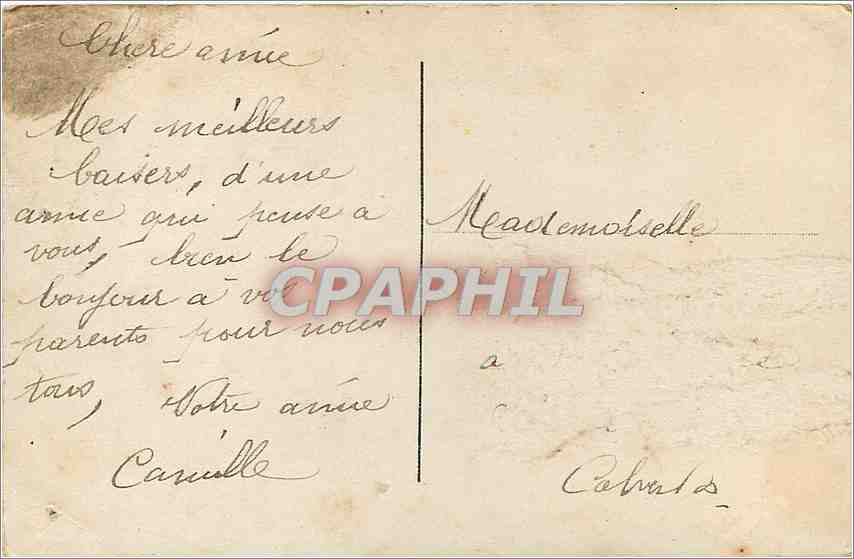 CPA Heureuses Paques Femme Poule — Back