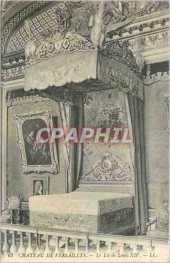 CPA Chateau de Versailles Le Lit de Louis XIV 