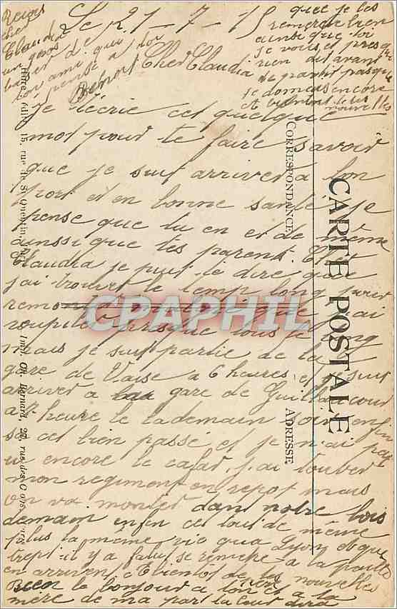 CPA Le Quesnoy Somme Un Aspect du Pays Militaria — Back