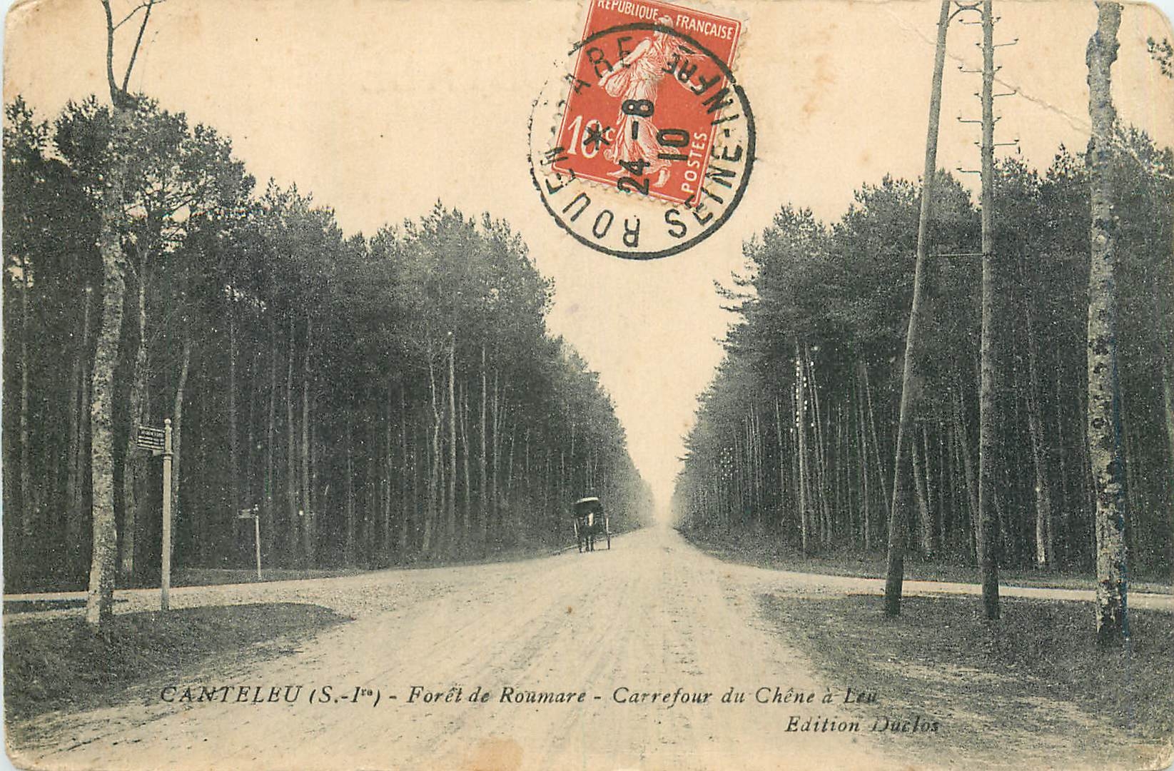 CPA Canteleu Foret de Roumare Carrefour du Chene a Leu 