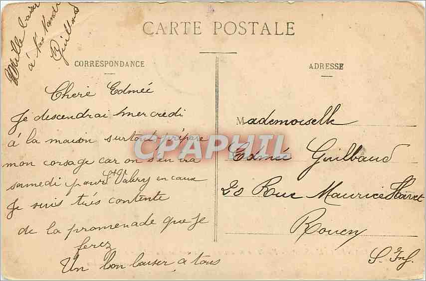 CPA Canteleu Foret de Roumare Carrefour du Chene a Leu  — Rückseite