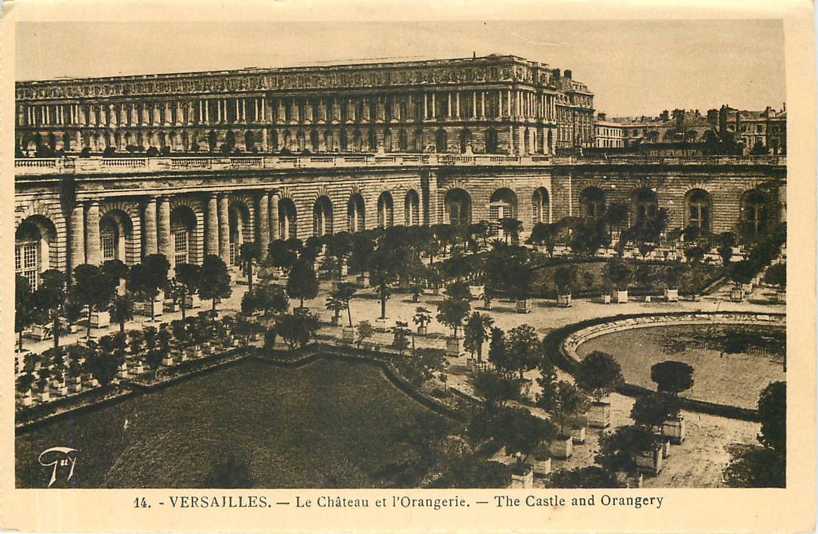 CPA Versailles Le Chateau et l'Orangerie 