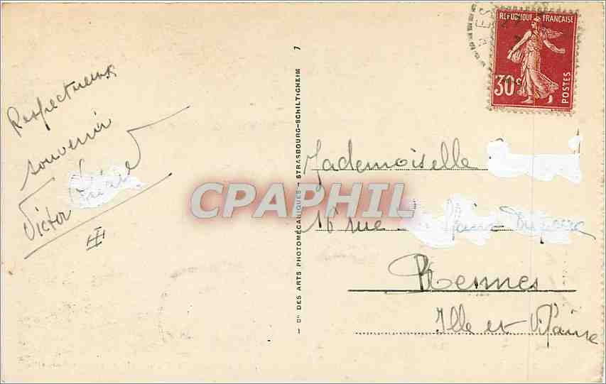 CPA Le Puy Vue generale la Cathedrale et rocher Corneille  — Rückseite
