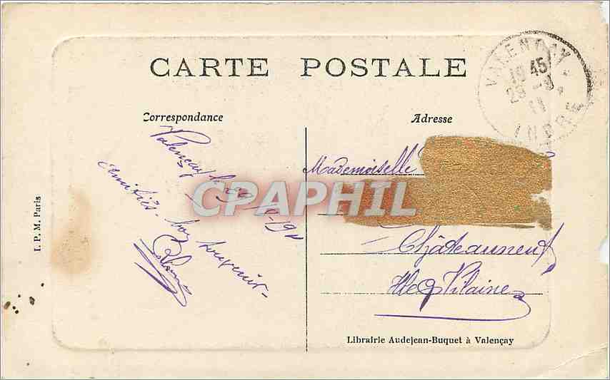 CPA Chateau de Valencay Indre La Plongeuse du Jardin de la Duchesse — Verso