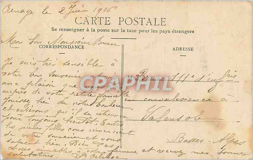 Renage (Isère) — La Chapelle de la Grande Fabrique — éditeur inconnu, n°7 — Achterkant