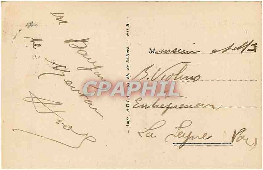 CPA Menton Baie de Garavan et Frontiere Italienne  — Rückseite