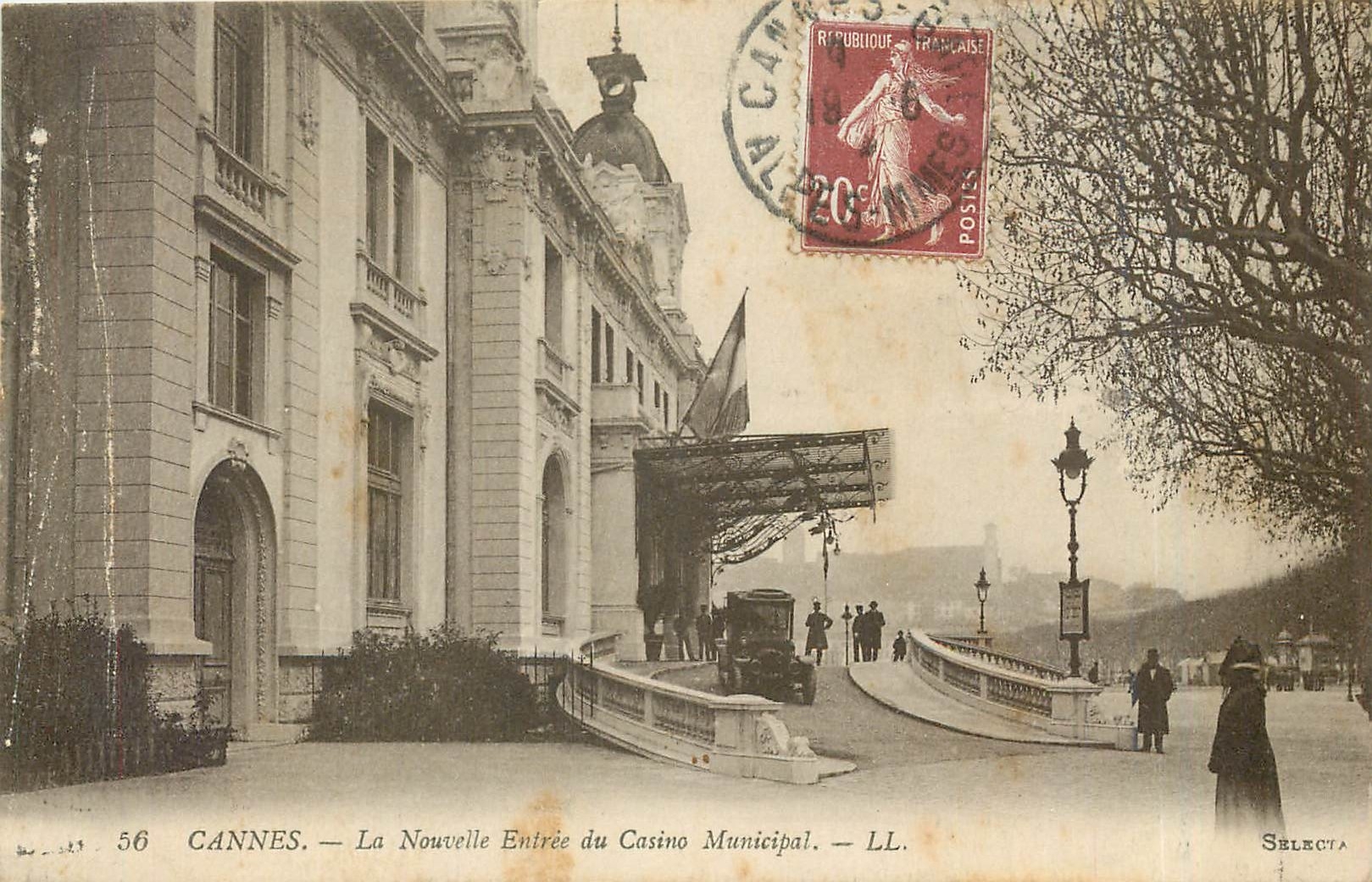 CPA Cannes La Nouvelle Entree du Casino Municipal 