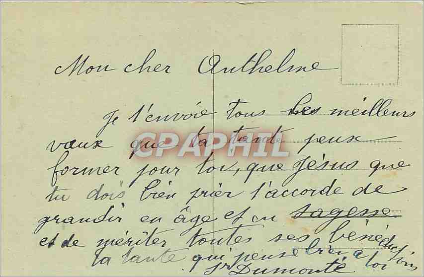 CPA Lyon Hopital de l'Antiquaille Crypte du caveau de St Poibin  — Rückseite
