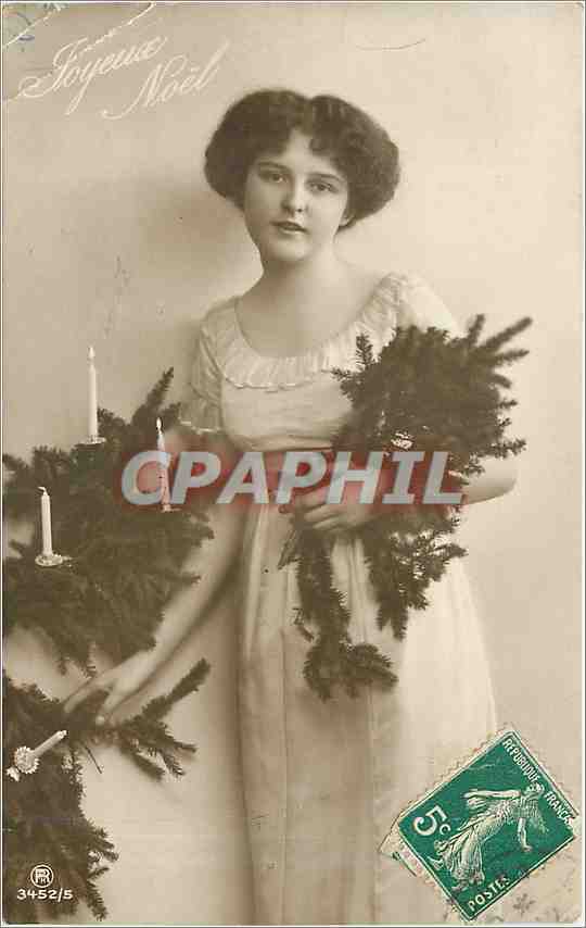 CPA Joyeux Noel Femme