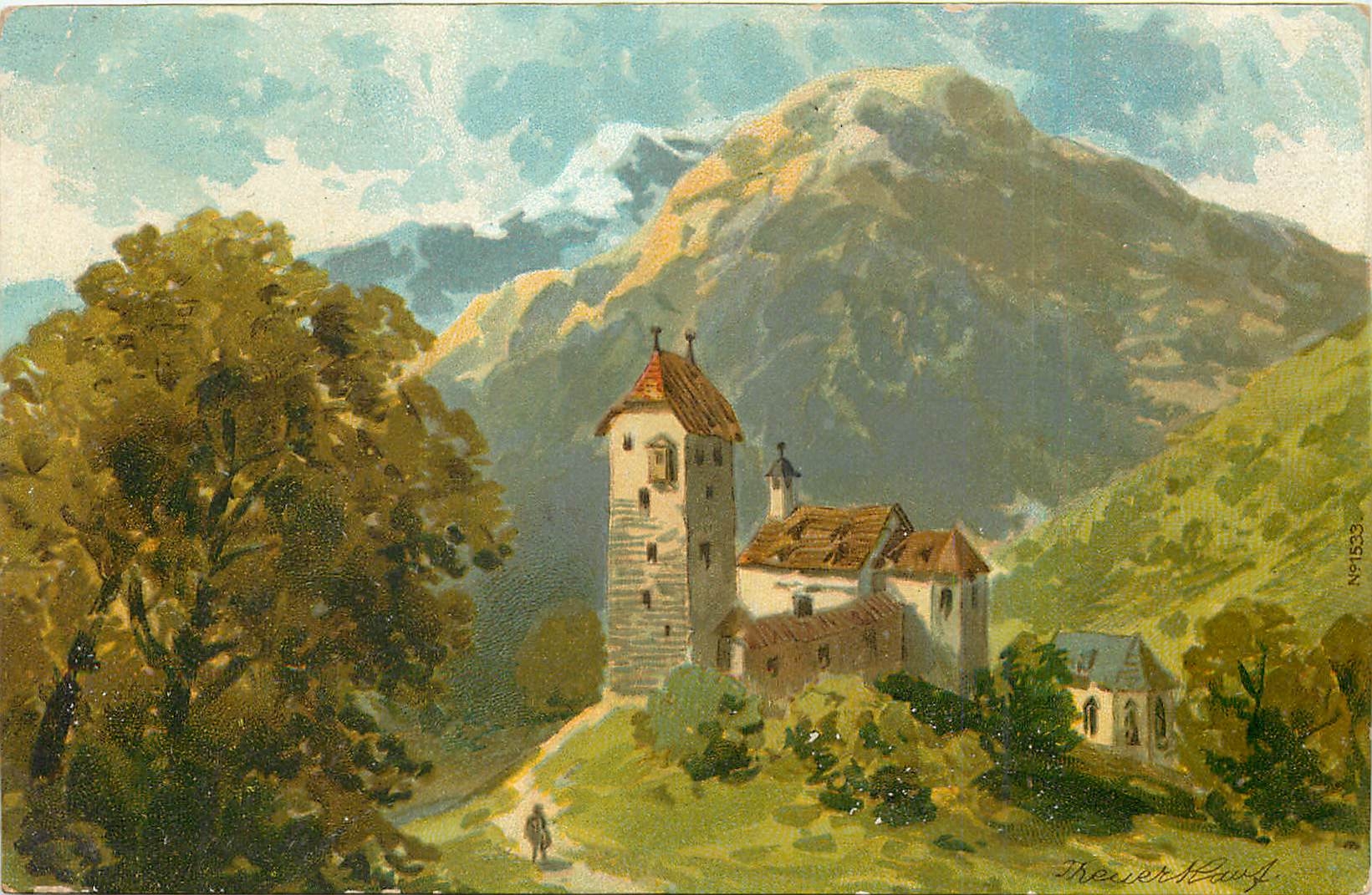 Château de Neuer Kaufl — vue pittoresque — Dreweier Kaufl, N°1833