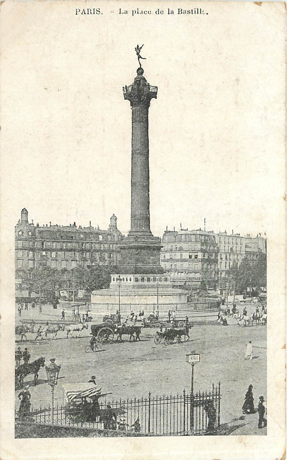 CPA Paris La Place de la Bastille 